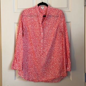 Jcrew pink pattern tunic